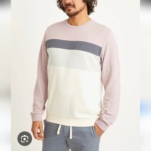 Marine Layer Jordan Crew Sweatshirt Colorblock Mens Size Small